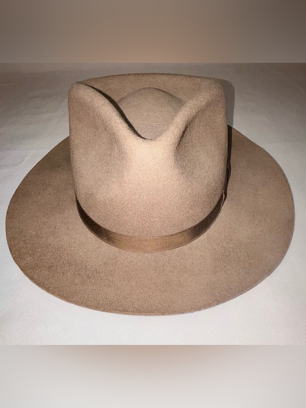 Vintage Country Gentleman 100% Wool Wide Brim Fedora Hat XL Western Boho